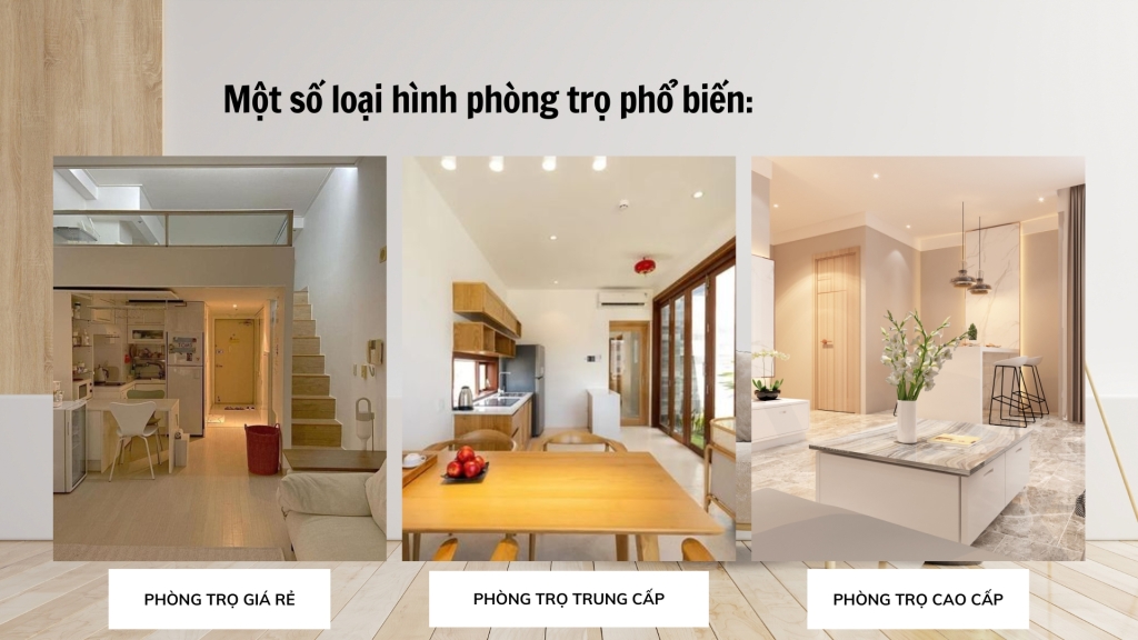 Một số loại hình phòng trọ phổ biến