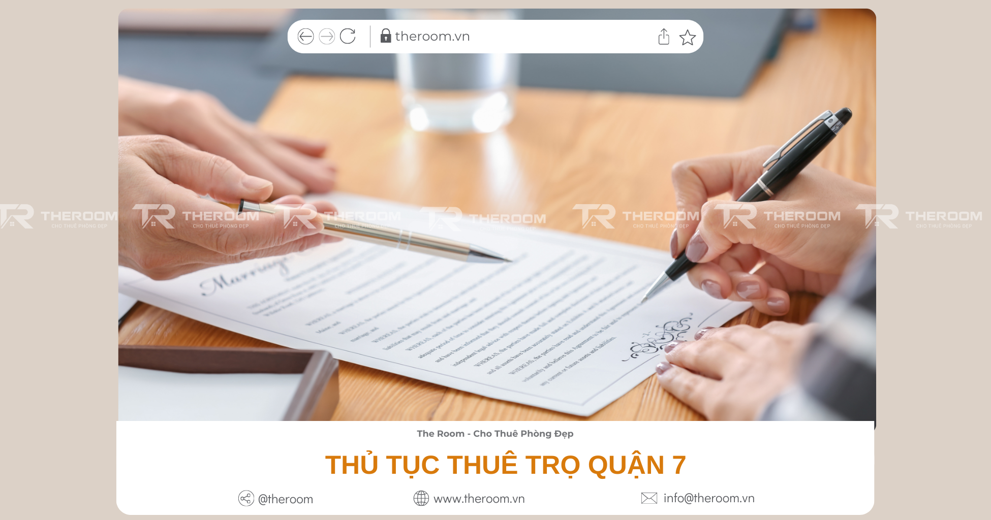 Thủ tục thuê phòng trọ quận 7 theo quy định của pháp luật